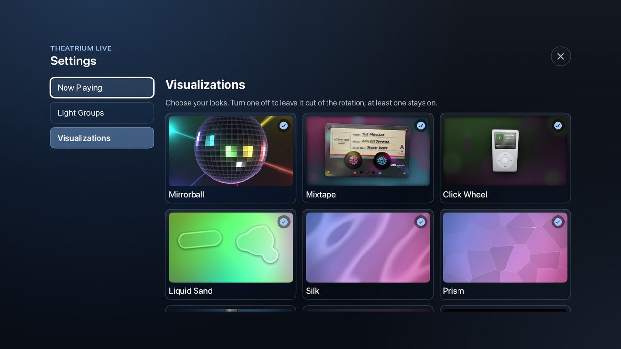 The visualizations picker showing a grid of looks to choose from