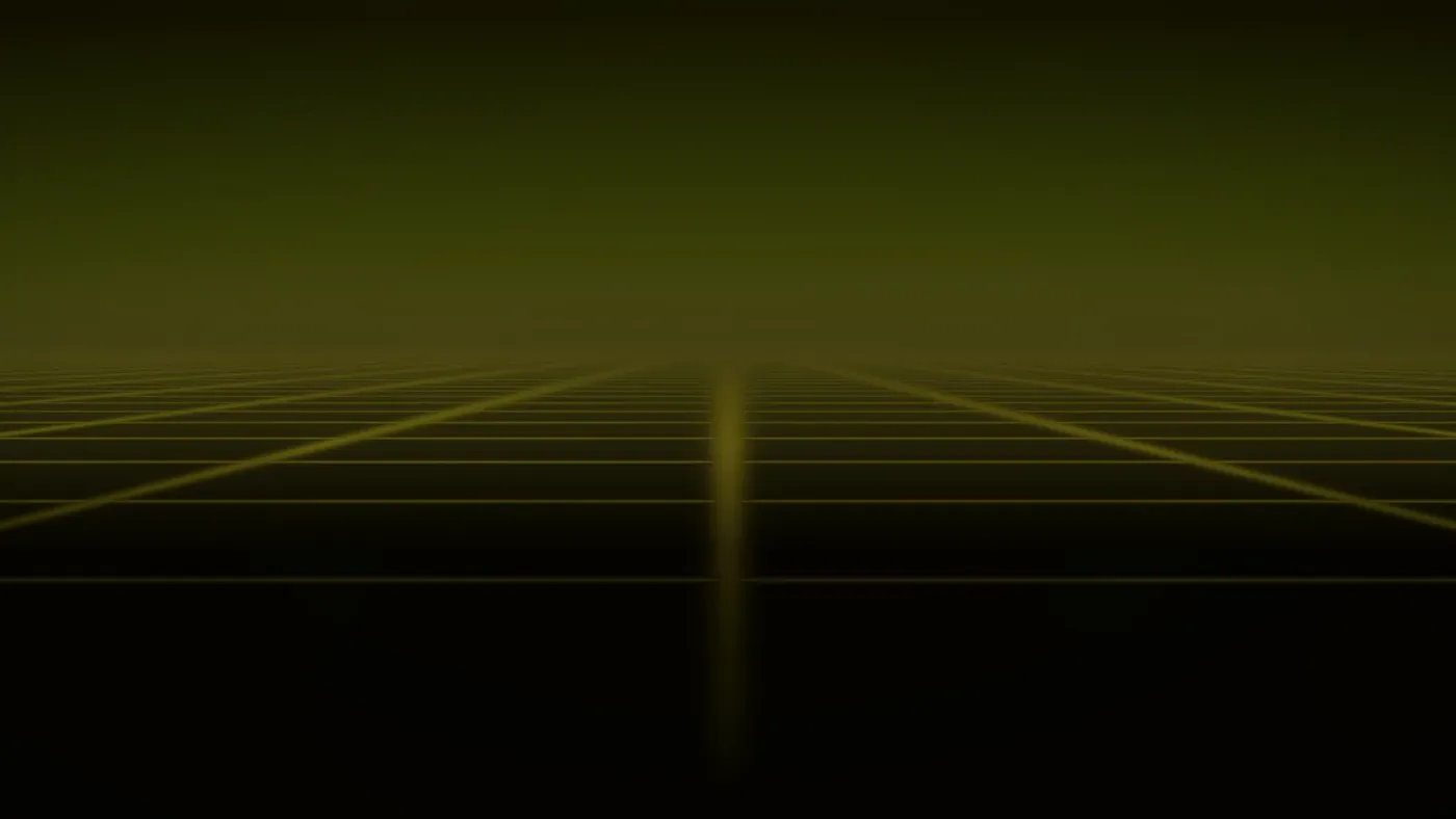 Neon Grid. Pro. A glowing grid rushing toward you.