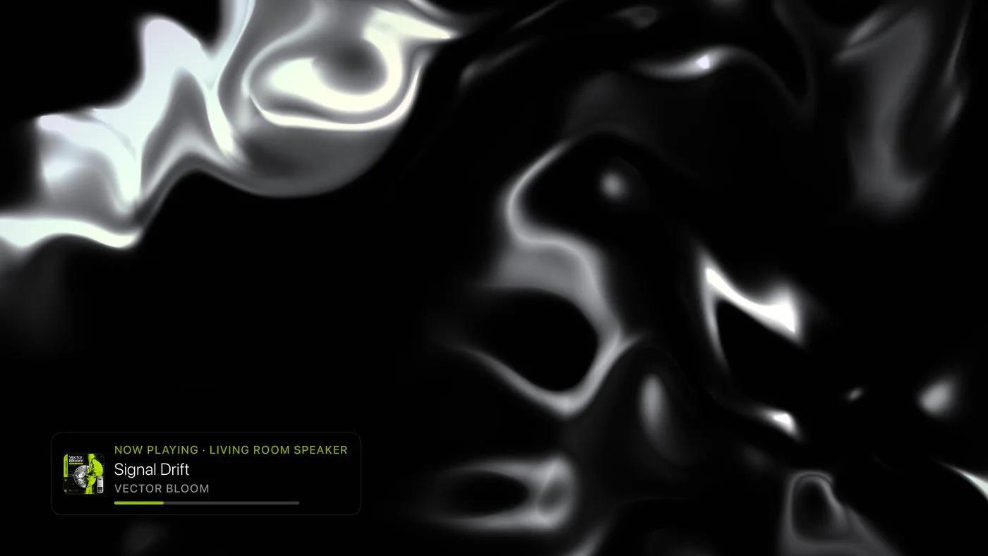 Black Oil. Pro. Glossy black oil, flowing at the pace of the song.