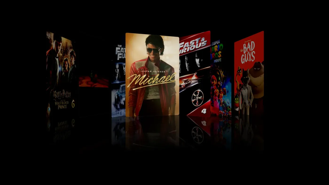 Movie Posters. Pro. Posters from your Plex film and TV libraries, drifting past.