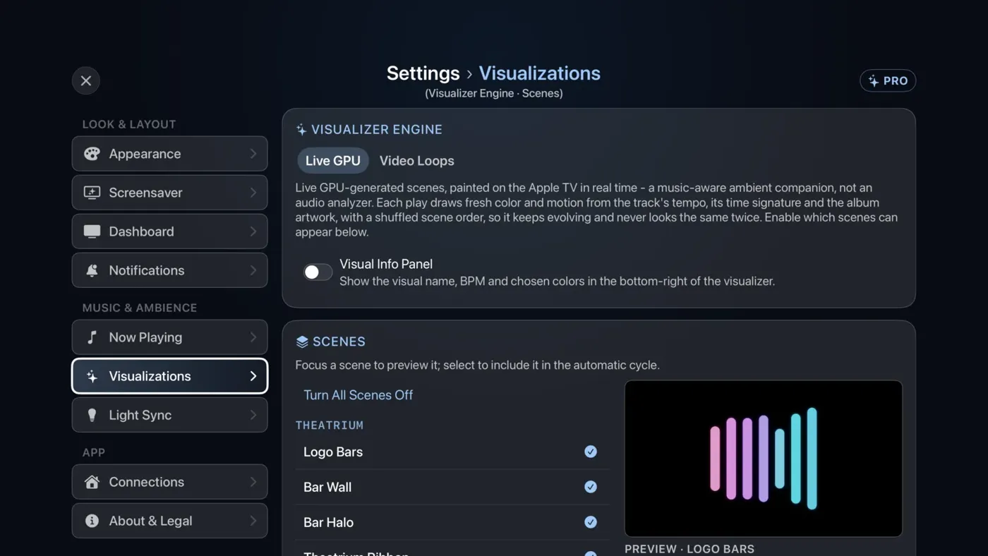 Settings › Visualizations.