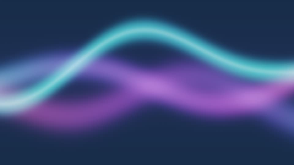 Theatrium&rsquo;s Brand Ribbon visualizer scene on the Apple TV