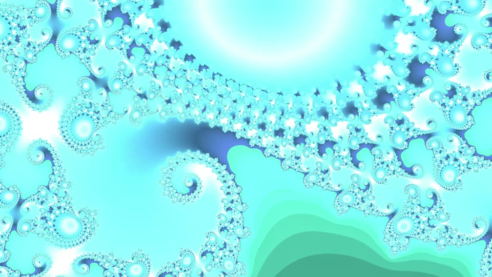 Theatrium&rsquo;s Fractal Spiral visualizer scene on the Apple TV