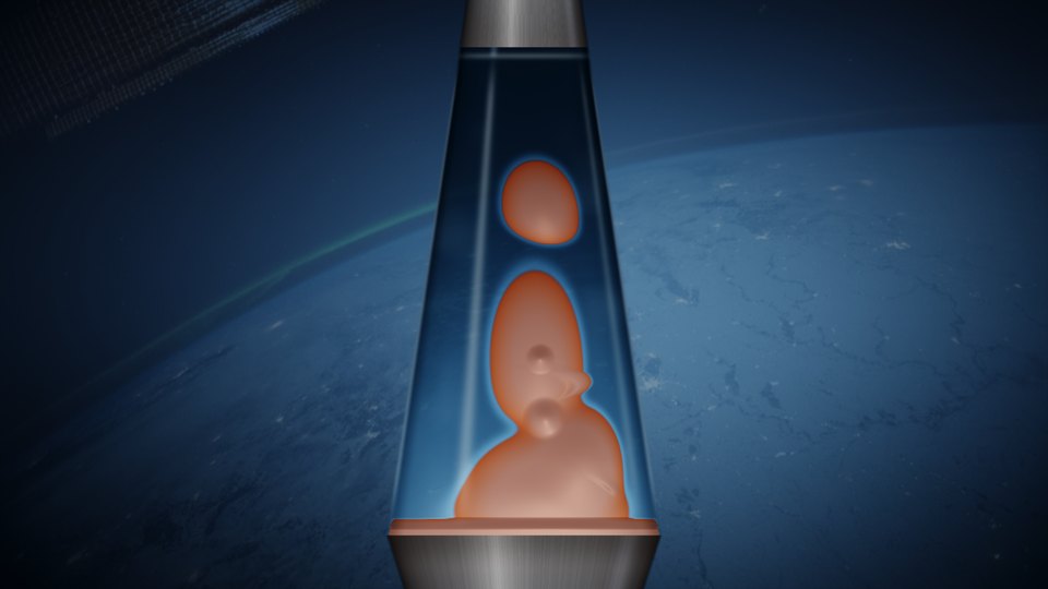 Theatrium&rsquo;s Lava Lamp visualizer scene on the Apple TV